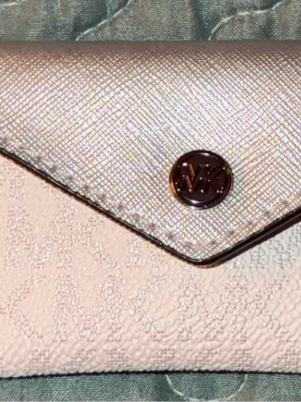 Michael Kors Metallic Blush Envelope Wallet